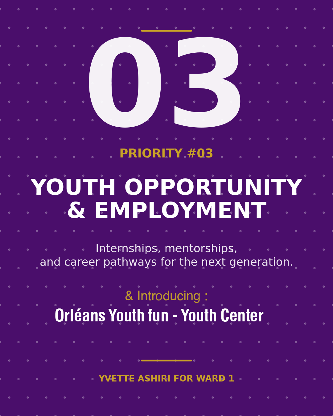 Priority 3: Youth Opportunity & Employment