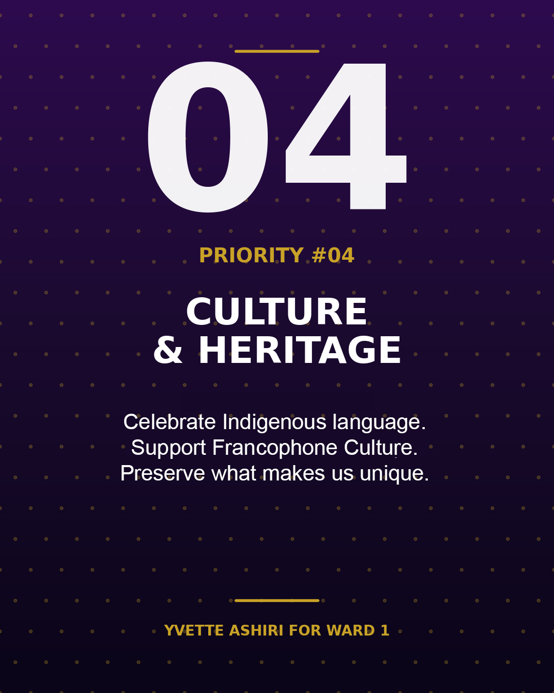 Priority 4: Culture & Heritage