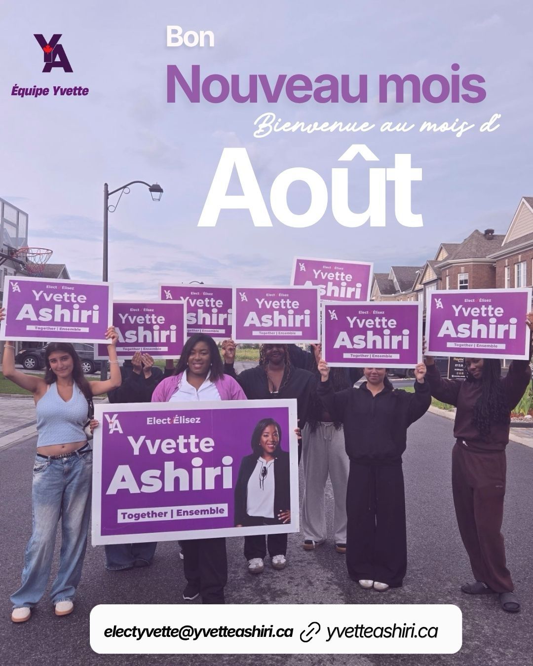 Team Yvette on the ground